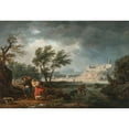 thumbnail image 2 of Claude-Joseph Vernet 14x11 Black Ornate Wood Framed Double Matted Museum Art Print Titled: The Four Times of Day- Midday (1757), 2 of 5