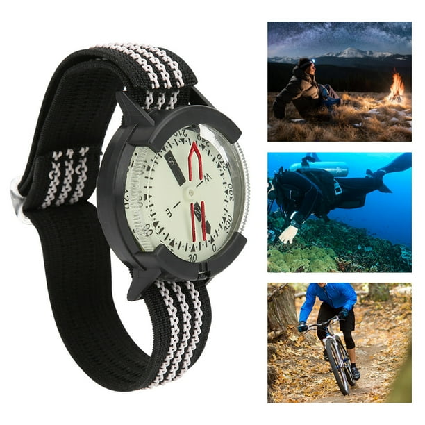 Long Life Life Outdoor Compass, Brújula de Buceo Fácil de Transportar, Peso Ligero para Acamp Caminatas Al Aire Libre