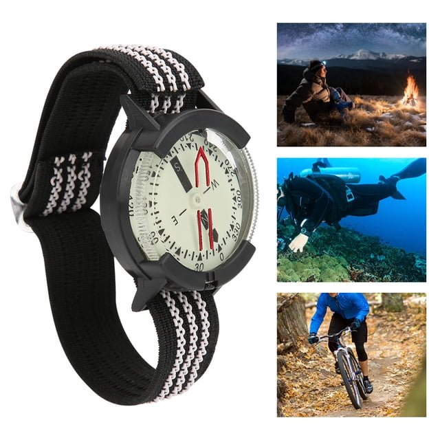 Long Life Life Outdoor Compass, Brújula de Buceo Fácil de Transportar, Peso Ligero para Acamp Caminatas Al Aire Libre