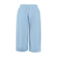 thumbnail image 6 of CPNG Girls Baggy Casual Sweatpants Solid Color Sweat Pants Elastic High Waist Comfortable Cool and Breathable Drawstring Joggers(Sky Blue,12-13 Years), 6 of 6