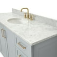 thumbnail image 3 of Ariel Taylor 61 In. Single Oval Sink Vanity With Carrara White Marble 0.75In Countertop In Grey, 3 of 11