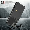 thumbnail image 7 of Allytech Rugged Case for Samsung Galaxy A15 Support Magnetic Car Mount, Premium PU Leather Flip Card Cash Holder Pocket Shockproof Anti-Fall Back Case for Samsung Galaxy A15 - Black, 7 of 7