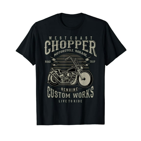 West Coast Chopper Motorcycle Black T-Shirt
