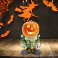 thumbnail image 3 of 4PCS Halloween Miniature Pumpkin Figurines Mini Resin Pumpkin Ghost Ornaments Fairy Lighted Halloween Garden Adornments Pumpkin Doll with LED Lights for Outdoor Home Garden Decoration, 3 of 8