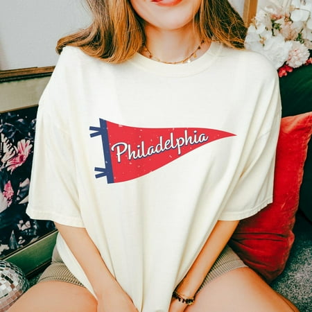 Simple Fit Philly Baseball Vintage T-Shirt Shirt Philadelphia Baseball Pennant Philly Fan Gift Baseball Fan Ballpark Gameday Tee