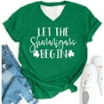 thumbnail image 4 of RTKFRFL Womens St Patrick'S Shirts Let The Shenanigans Begin Shirt Lucky T Shirt Shamrock Tee Funny Sayings Tops, 4 of 4