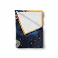 thumbnail image 2 of Alien Soft Flannel Fleece Throw Blanket, Children Travel into Space in a Spaceship World Sun, Cozy Plush for Indoor and Outdoor Use, 70" x 90", Multicolor, by Ambesonne, 2 of 6