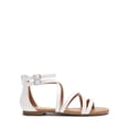 thumbnail image 2 of Sandalias Gladiador DREAM PAIRS Blancas con Tiras Planas Talla 11, 2 of 8