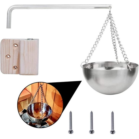 350ml Aroma Bowl Sauna, Sauna Bowl Stainless Steel Sauna Aroma Bowl Sauna Accessories for Spa Sauna Evaporator Bowl Hanging Bowl Oil Bowl