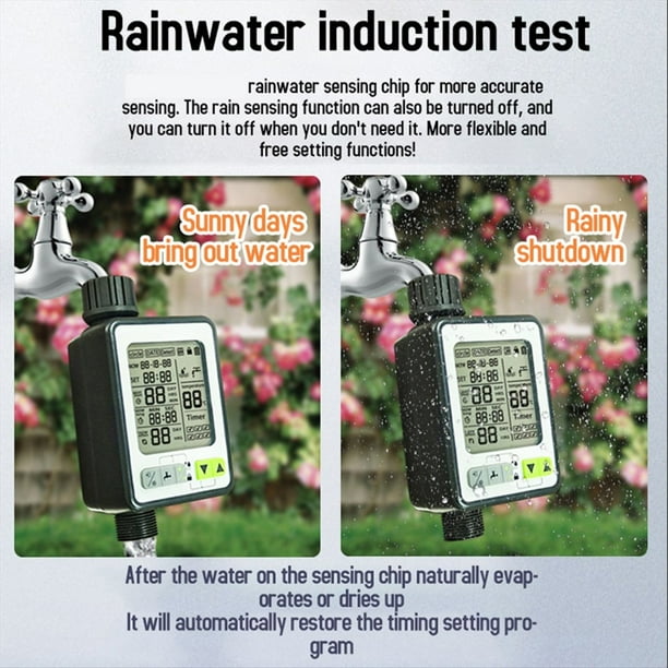 Regadera Automática, Temporizador de Riego para Jardín, Regadera para Balcón, Portátil, Controlador de de Riego Inteligente