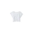 thumbnail image 1 of Aeropostale Womens Sheer Cropped Lace Basic T-Shirt, White, Juniors, Small, 1 of 1