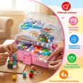 thumbnail image 5 of 3000PCS Arts and Crafts Supplies for Kids DIY Craft Kits Art Supplies Materials Kids Crafts Set with Pipe Cleaners Craft Box Preschool Homeschool Toys Gift for Boys and Girls Age(Pink), 5 of 11