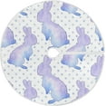 thumbnail image 1 of FMSHPON Easter Polka Dot Rabbit Xmas Christmas Tree Skirt Stand Mat for Holiday Party Decoration Indoor Outdoor 36 inches, 1 of 6