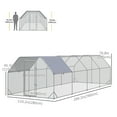 thumbnail image 3 of PawHut Metal Chicken Coop for 20-25 Chickens, Walk In Chicken Run with Roof, 3 of 10