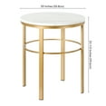 thumbnail image 2 of Evelyn&Zoe Gaia 20" Wide Round Side Table with Faux Marble Top, Brass/Faux Marble, 2 of 6