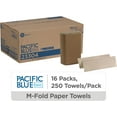 thumbnail image 2 of Pacific Blue Basic Recycled Multifold Paper Towels (Previously branded Envision) by GP PRO (), Brown, 23304, 250 Towels Per Pack, 16 Packs Per Case, 2 of 4