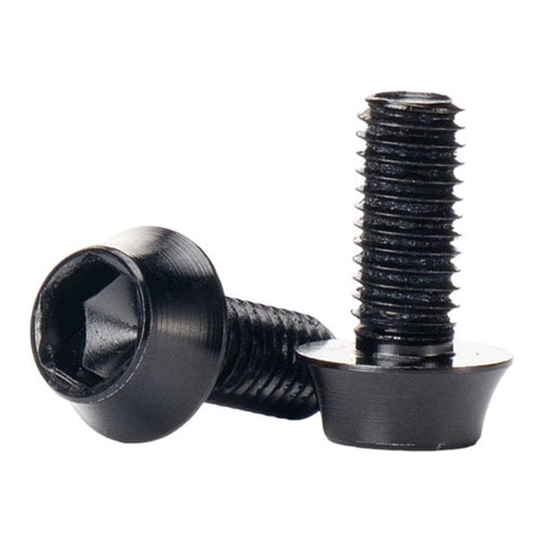 Kenally 2 piezas de aleación de aluminio para bicicleta, soporte para botella de agua, tornillo decorativo de repuesto, piezas de tornillos Bombillas para automóviles Negro