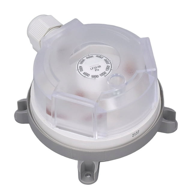 Differential Pressure Switch, Dustproof Adjustable 1000-5000pa High Shock Resistance Furnace Vent Air Pressure Switch With Screws For Electronic Processing