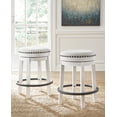 thumbnail image 2 of Signature Design by Ashley Casual Valebeck Counter Height Stool, White/Black, 2 of 6