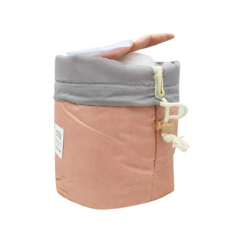 Nylon Barrel Shaped Travel Cosmetic Bag Drawstring Wash Makeup Bag High