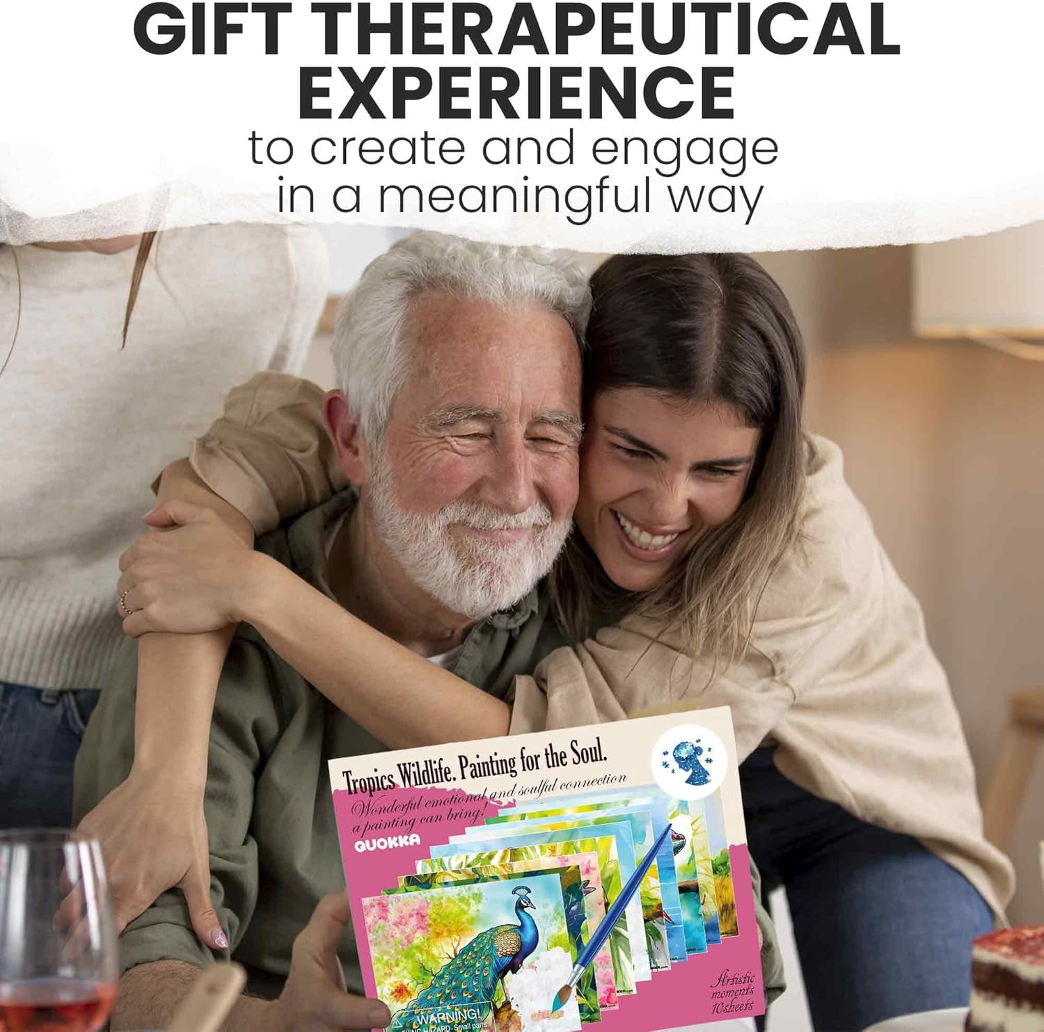 Quokka Dementia Activities for Seniors - Water Painting Alzheimers Products for Elderly - Reusable Activity Kits - Tropics Wildlife Relaxing Set