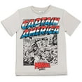 thumbnail image 2 of Marvel Avengers Captain America Big Boys T-Shirt and Shorts Outfit Set Toddler to Big Kid, 2 of 5