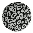 thumbnail image 5 of LR Home Small Abstract Indoor Round Pouf, Black/White, 18" x 18" x 14", 5 of 9