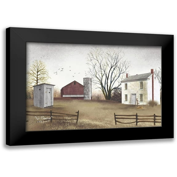 Jacobs, Billy 14x11 Black Modern Framed Museum Art Print Titled - No Plumbing