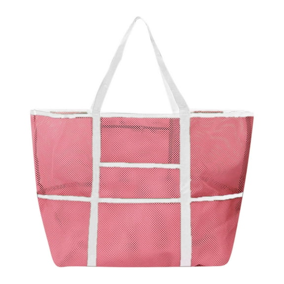 XMMSWDLA Mesh Beach Tote Bag Women - Large Handbag Sandproof Bag with Small Purse Pool Bag - Essentials for Swimming Gym Toysmessenger Bag Crossbody