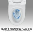 thumbnail image 4 of Bidet Toilet 1.1/1.6 GPF Elongated Comfort Height Floor Mounted One-Piece Toilet, CUPC Certified, WaterSense Cetified, Ceramic, White Color, Soft Close Seat,Elongated Toilet, 4 of 11