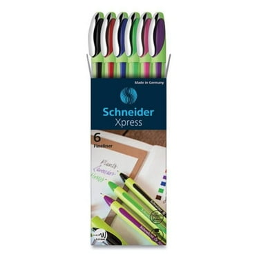 0.8 mm Fineliner Stick Pen, Assorted Color - 6 Per Pack - Case of 6