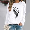 thumbnail image 5 of YueHuiYing Women's Oversized Colorful Pattern Letter Print Crew Neck Long Sleeve St. Patrick's Day Everyday Hoodless Sweatshirt, 5 of 5