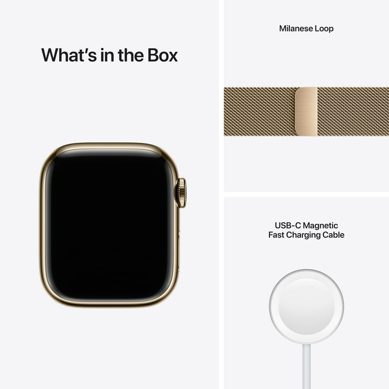 Apple Watch Series 7 GPS + Cellular, 41mm Gold Stainless Apple Watch Series 7 GPS + Cellular, 41mm Gold Stainless