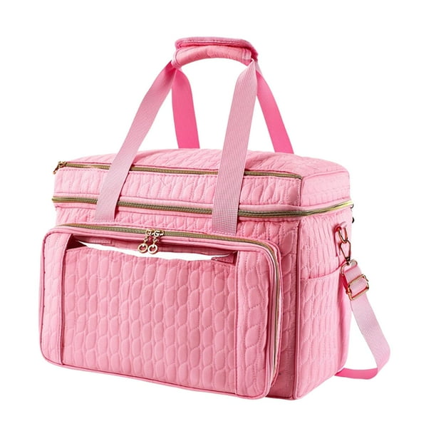 Bolsa para tejer, estuche para guardar hilo, elegante y ligera, bolsa de costura grande para Rosa