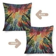 thumbnail image 3 of Pillow Cover Colorful Gradient Forest Decorative Square Pillowcase Cushion Case Nature Colorful Sky Stars Galaxy Throw Pillows 16"x16" for Couch Sofa Bed, 3 of 7
