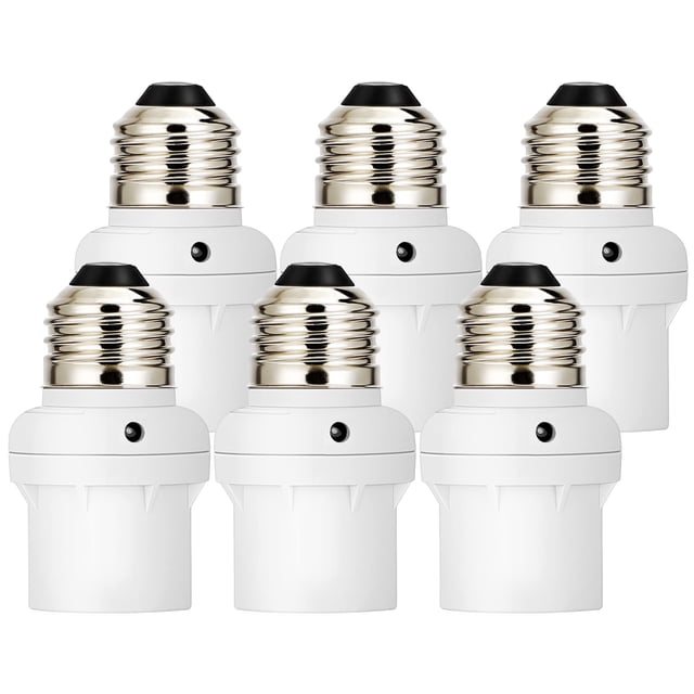 Enchufe para sensor de luz DEWENWILS Dusk to Dawn E26 E27, paquete de 6