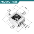 thumbnail image 2 of Gear Box 90 Degree Right Angle Bevel Gearbox 1:1 Forward Double Output Shaft 1 Module 20 Teeth Bevel Gear Aluminum Frame Simple Mechanical DIY Module 10mm Shaft85x71.5x30mm(LxWxH), 2 of 6