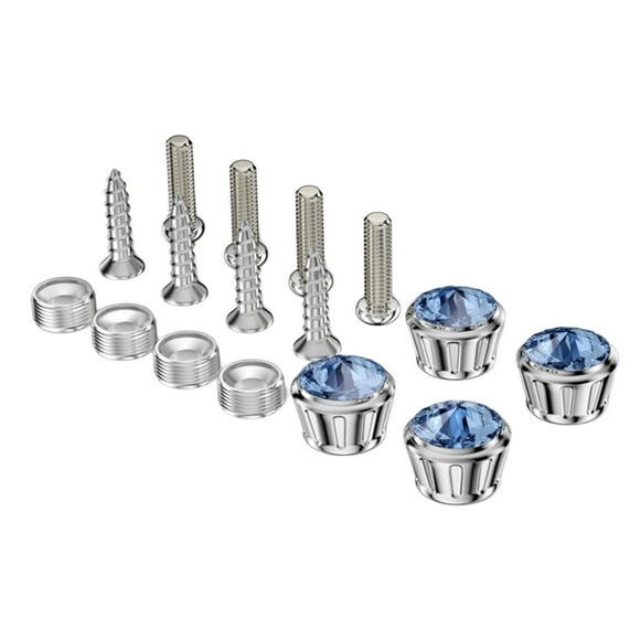 16x Car Plate Screws Mounting Fit for Cars Tag Frame Blue