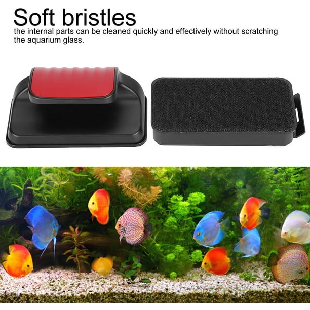 Fish Tank Algae Removal Brush With Anti-slip Handle Hanging Hole Design Cleaning  Tools For Aquariums Fish Tank 