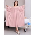 thumbnail image 5 of Pinspark Hospital Gowns for Women Post Shoulder Surgery Open Back Adaptive clothing lounge dress for Patients&Seniors Nightgown, 5 of 6