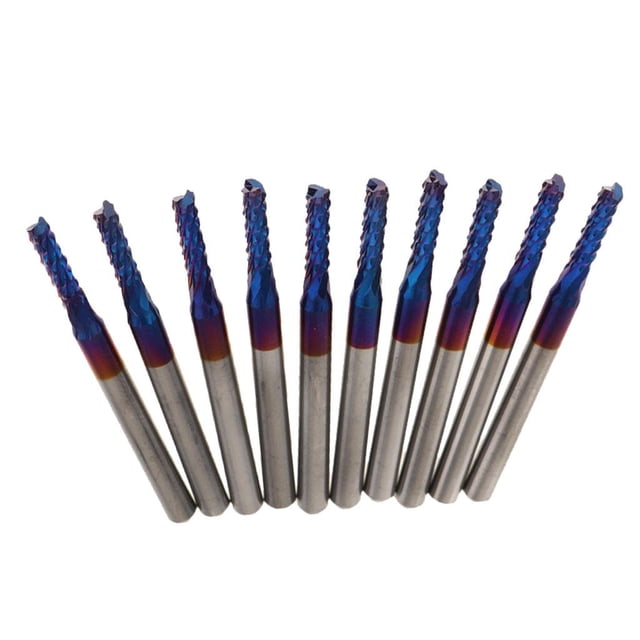Brocas de Grabado de Extremo Azul Pis, de Giratorias , Herramienta para de , Fibra de Carbono, Soledad Brocas de grabado de molino final