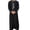 Black, variant on Mens Traditional Muslim Thobe Kaftan Long Sleeve Solid Color Islamic Robe with Tassel for Prayer and Daily Wear
