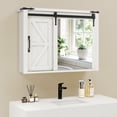 thumbnail image 5 of DEXTRUS 31.5" Wall Mount Medicine Cabinet with Mirror Sliding Door, Bathroom Storage Cabinet, White, 5 of 8