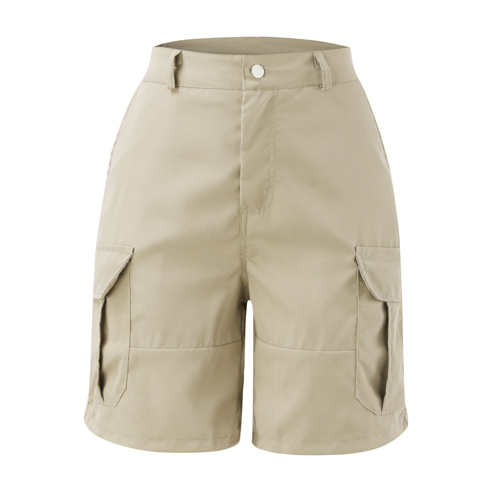 ショートパンツ DARKPARK Women Shorts Burmudas 415462 WTR04FAP05 Beige Shorts Women Ladies Summer Solid Color Pocketed Casual High