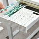 thumbnail image 4 of Organizador de cajones bajo el escritorio | Bandeja extraíble adhesiva para oficina y hogar | Gran capacidad de almacenamiento oculto para bolígrafos, teléfono y útiles escolares | Blanco, 4 of 6