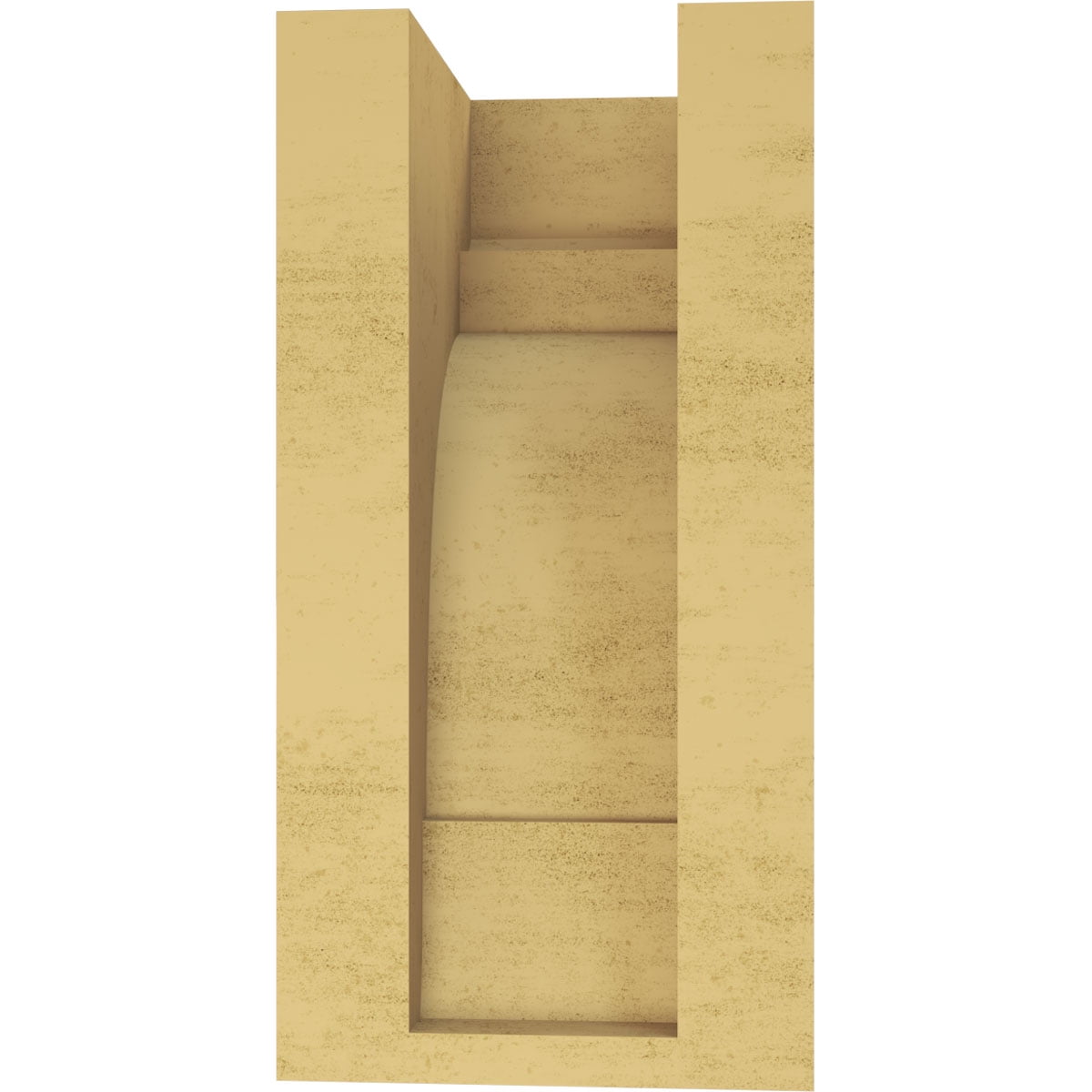 4"W x 4"D x 8"H Wide New Brighton Rough Cedar Woodgrain TimberThane Corbel, Primed Tan