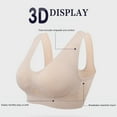 thumbnail image 3 of DEBGFS Vest Bra with Chest Pad Wire Free Solid Color Women Seamless Sports Bra for Gym White XXL,skincolor,xxl, 3 of 13