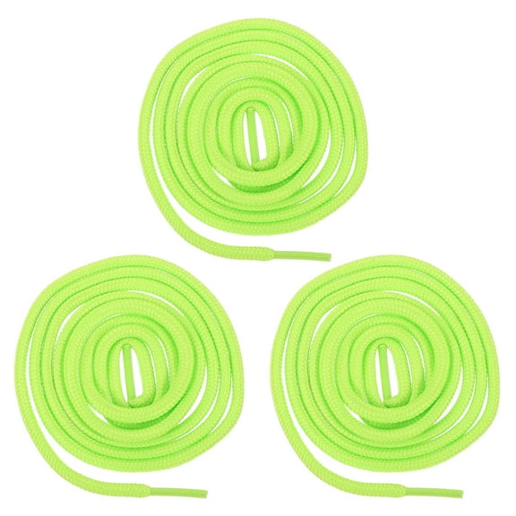 DECOMELODY 3 Pairs Polyester Shoelace for Sneakers Laces Sports Shoes Accessories Light Green 12x0.2in