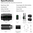 thumbnail image 5 of VIVOSUN Smart Air Filtration G8 Kit 8", AeroZesh G8 Inline Duct Fan with E12 Speed Controller, Carbon Filter & 25' Ducting, Cooling & Ventilation System for Grow Tents, Indoor Gardening, Hydroponics, 5 of 9