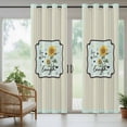 thumbnail image 5 of Outdoor Curtains for Patio Waterproof, Sunflower Outdoor Privacy Panels Grommet, Yellow Floral Stripe Farmhouse Modern Art Blackout Outside Curtains for Porch/Cabana/Pergola/Gazebo 54"x108", 1 Panel, 5 of 8